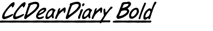 CCDearDiary Bold