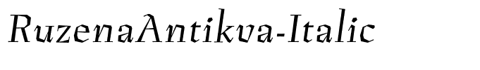 RuzenaAntikva-Italic