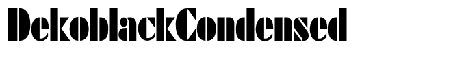 DekoblackCondensed