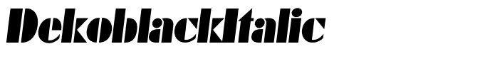 DekoblackItalic