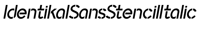 IdentikalSansStencilItalic