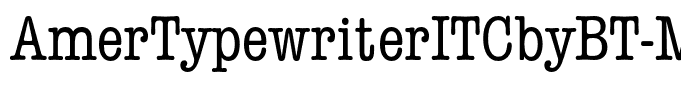 AmerTypewriterITCbyBT-MedCond