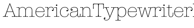 AmericanTypewriterBQ-Light