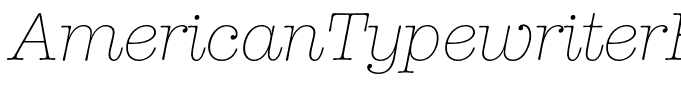 AmericanTypewriterBQ-LightItalic