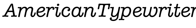 AmericanTypewriterBQ-MediumItalic