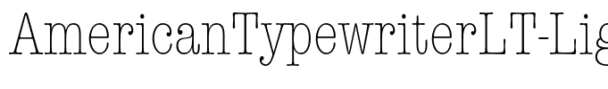 AmericanTypewriterLT-LightCond
