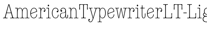 AmericanTypewriterLT-LightCondA