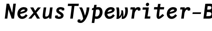 NexusTypewriter-BoldItalic