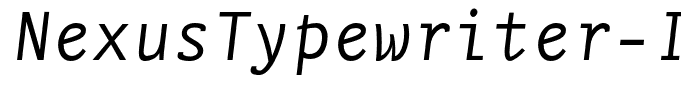 NexusTypewriter-Italic