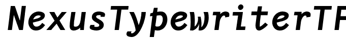 NexusTypewriterTF-BoldItalic