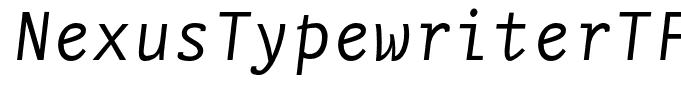 NexusTypewriterTF-Italic