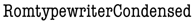 RomtypewriterCondensed