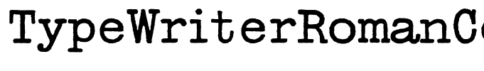 TypeWriterRomanConde