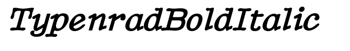 TypenradBoldItalic