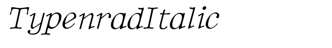 TypenradItalic