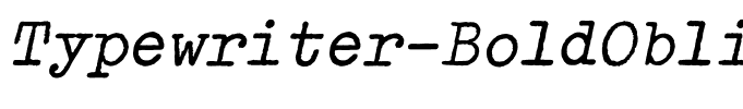 Typewriter-BoldOblique