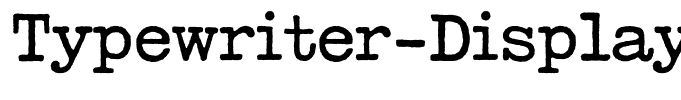 Typewriter-Display