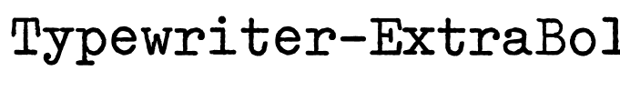 Typewriter-ExtraBold