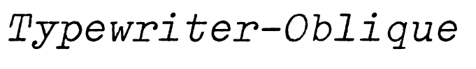 Typewriter-Oblique