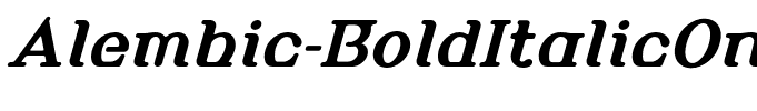 Alembic-BoldItalicOne