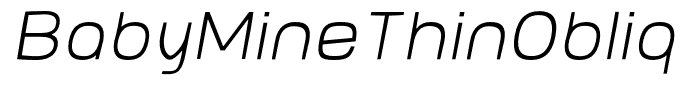 BabyMineThinOblique