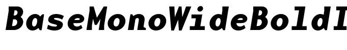 BaseMonoWideBoldItalic