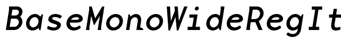 BaseMonoWideRegItalic