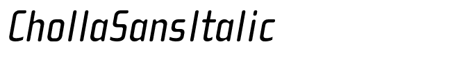 ChollaSansItalic