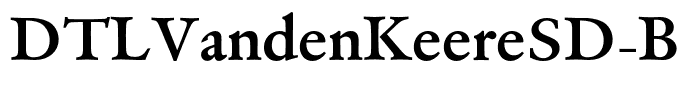 DTLVandenKeereSD-Bold