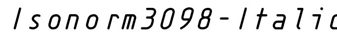 Isonorm3098-ItalicMonospaced