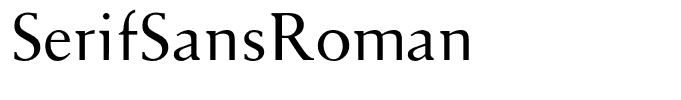 SerifSansRoman