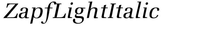 ZapfLightItalic