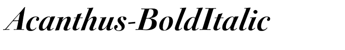 Acanthus-BoldItalic
