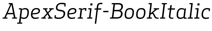 ApexSerif-BookItalic