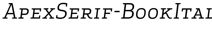 ApexSerif-BookItalicCaps