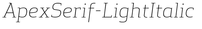 ApexSerif-LightItalic
