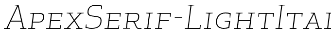 ApexSerif-LightItalicCaps