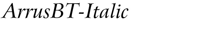 ArrusBT-Italic