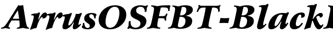 ArrusOSFBT-BlackItalic