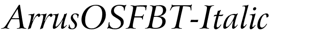 ArrusOSFBT-Italic