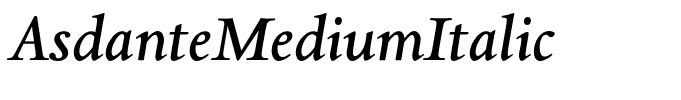 AsdanteMediumItalic