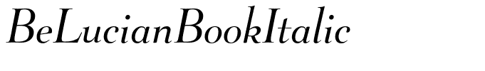 BeLucianBookItalic