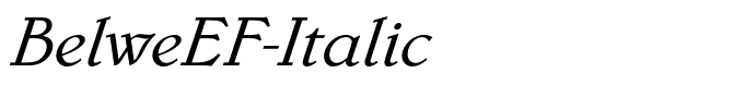 BelweEF-Italic