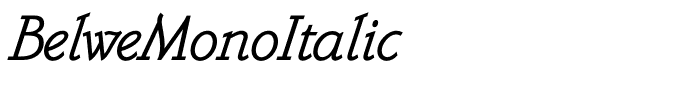 BelweMonoItalic