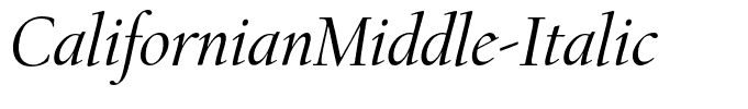 CalifornianMiddle-Italic