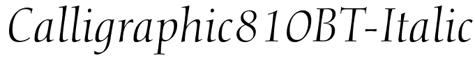 Calligraphic810BT-Italic