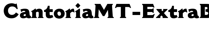 CantoriaMT-ExtraBold