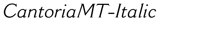 CantoriaMT-Italic