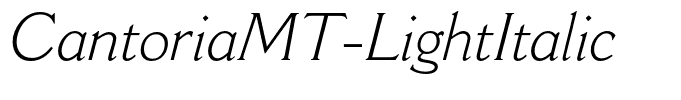 CantoriaMT-LightItalic