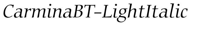 CarminaBT-LightItalic